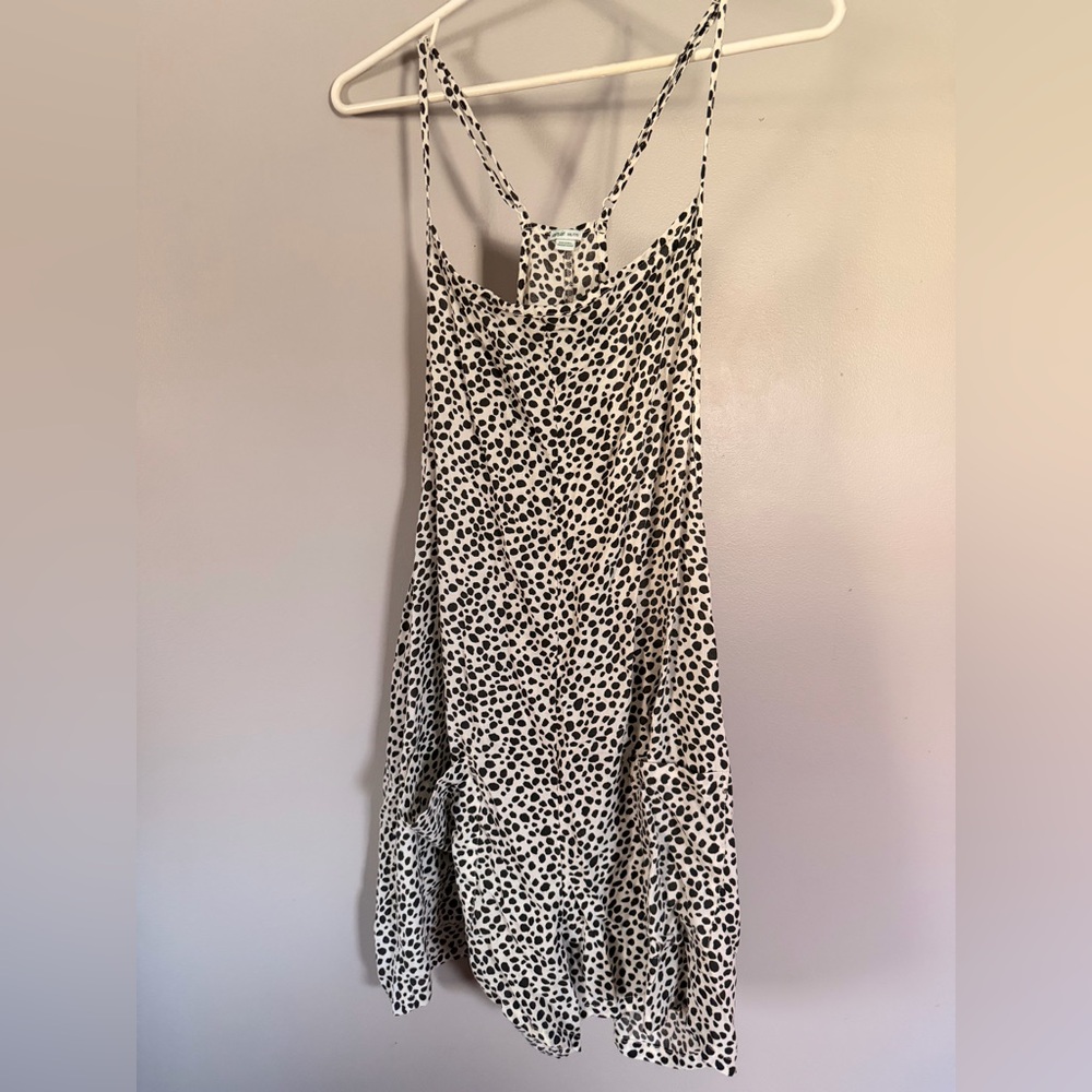 Aerie Black and White Spotted Camisole Romper